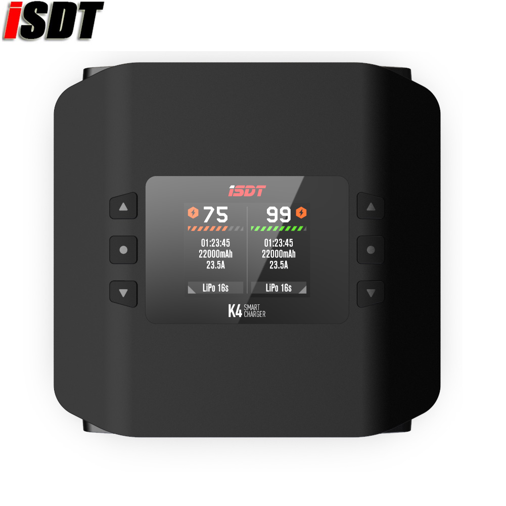 Isdt K4 Dual Lipo Charger - ISDT K4 デュアルチャンネルRCスマートバッテリーチャージャー AC/DCモード 600W×2 1-8S